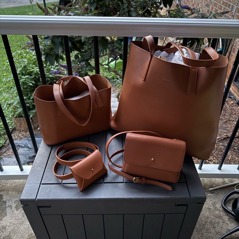 Samara Vegan Luxury Bag Bundle in Tan